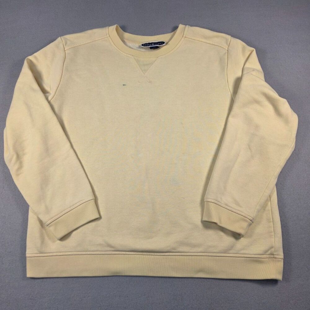Karen Scott Crewneck Sweatshirt Size L Yellow - 0106